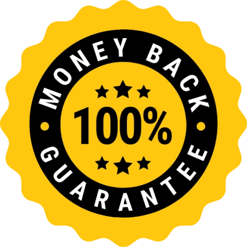 100 percent satisfaction 60 day money back guarantee seal